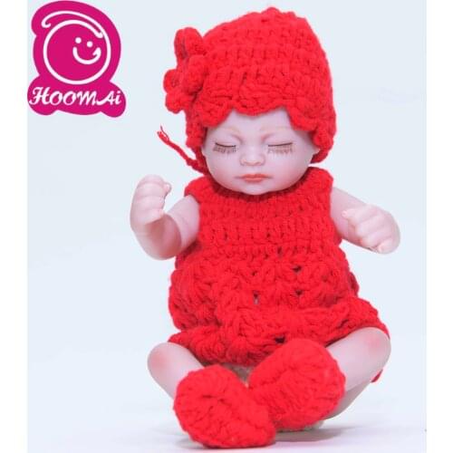 55CM Lifelike Bebe Reborn Baby Tiny Sleeping Dolls 10 Inch Full Silicone Vinyl Newborn Babies Toy Childrens Day Kids Xmas Gifts