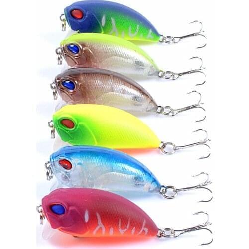 6pcs/lot Floating Crankbaits Fishing Lures 5cm 7.1g Isca Artificial Japan Hard Bait Bass Wobblers Jerkbait Fishing Tackle