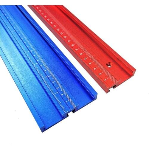 600mm/800mm Woodworking Scale Chute Aluminium Alloy T Track T-Slot and Standard Miter Track Stop Tool for Workbench Router Table