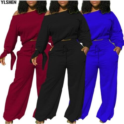 African Dresses For Women Two Piece Set Clothes Bow Sleeve Crop Tops Pants Matching Sets 2 Piece Set Tracksuit Africa Clothing