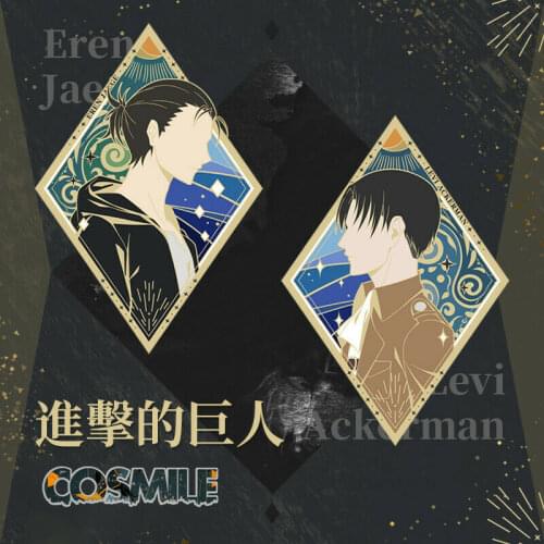 Attack on Titan Levi Rivaille Eren Jaeger Metal Badge Brooch Pin Sa Sha