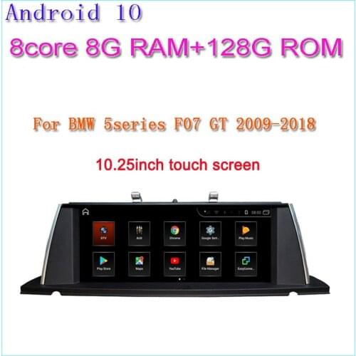 10.25" android10 Car Multimedia player for bmw 5 series GT F07 6series 2009-2018 Car radio stereo gps navigation Carplay 4G LTE