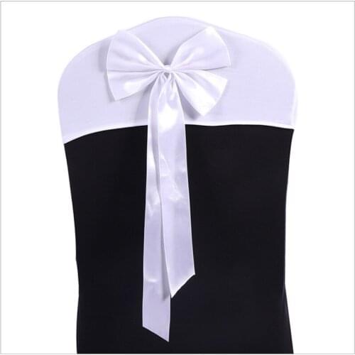 Free shipping !! 100pcs Spandex and satin chair Cover hood /for Wedding Banquet Party Decoration Event Chair Sashes