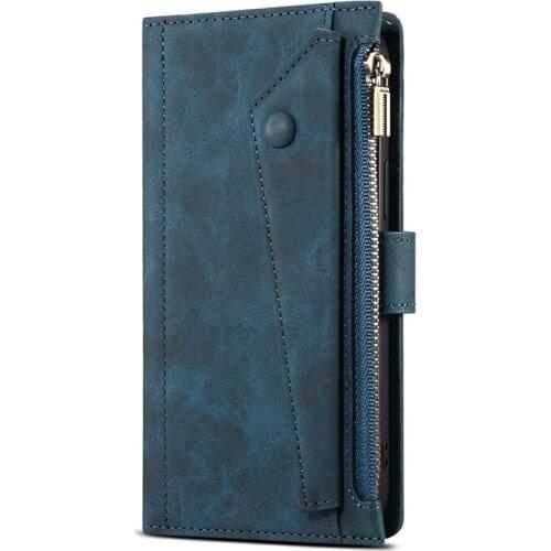 Flip Zipper Wallet Phone Case For iPhone 11 12 Pro Max 13 Pro Max Card Slots Stand Holster For iphone X XR XS Max 6 7 8 Plus