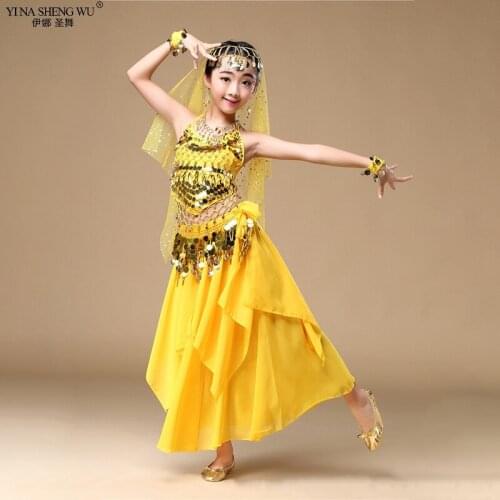 Kids Belly Dance Costumes Set 2/7pcs Oriental Dance Girls Belly Dancing India Belly Dance Clothes Kids Indian Bellydance Costume