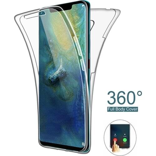 360 Double Silicone Phone Case for Huawei Y5 Y6 Y7 Y9 2019 P30 P20 Pro P10 P9 P8 Lite 2017 P Smart Plus 2019 Honor 10i 20i Cases