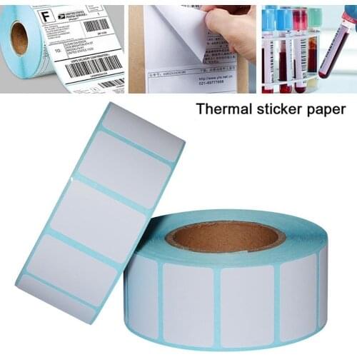 Hot Sale 1000pcs/Roll Adhesive Thermal Label Sticker Paper Supermarket Price Blank Label Direct Print Waterproof Print Supplies