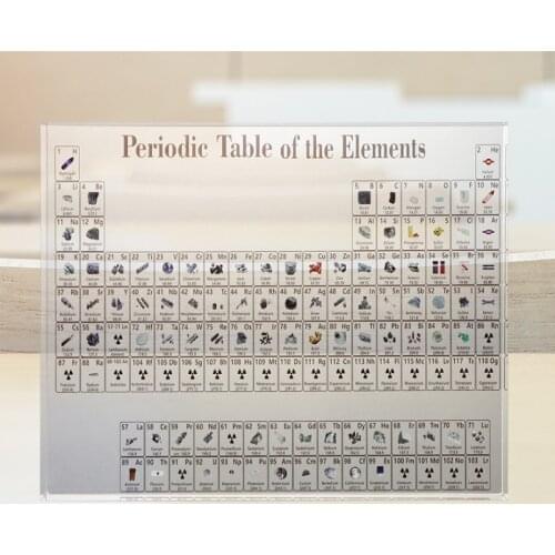 HD acrylic periodic table Display board handicraft Periodic table of crystal chemical elements Element learning display board