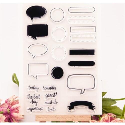 Hot selling Dialog box transparent clear stamp / silicone seal roller stamp DIY scrapbook album / card production