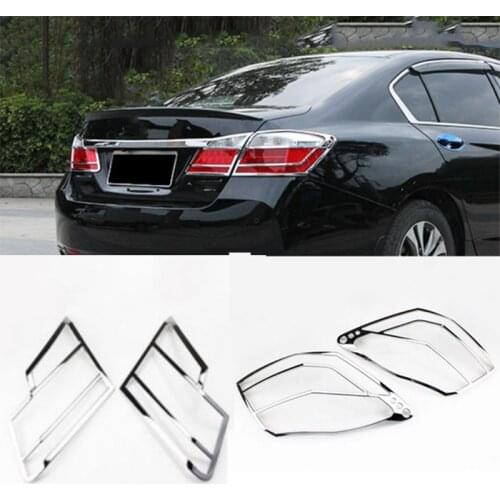 Chrome Rear Tail Light Lamp Moulding Cover Trim For HONDA ACCORD Sedan 2013-2014 Auto parts Car modification