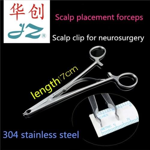 JZ Medical Extracranial Neurosurgery instrument Scalp clamp forcep 304 stainless steel head scalp clamp Plier placement clamp