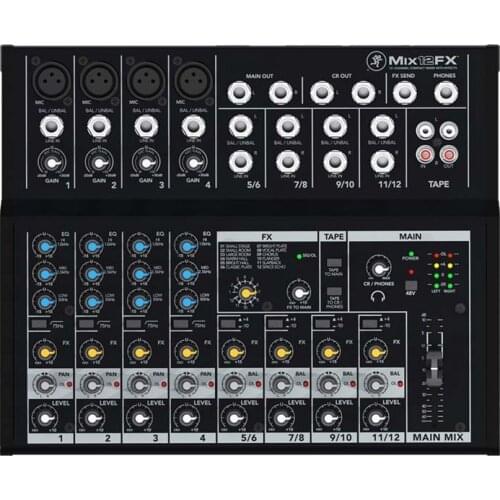 Mackie RunningMan MIX12FX Mix Series 12-Channel Compact Mixer With FX Effects For Live Sound Mixing Stage/Studio Recording