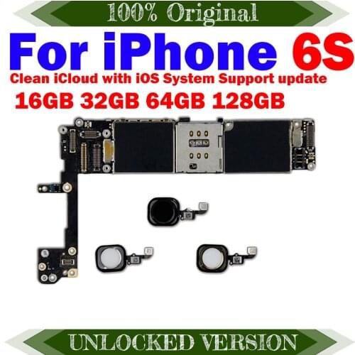 Full Working Unlocked GSM WCDMA for iphone 6S Motherboard With/Without Touch ID,Original for iphone 6S Mainboard with Full Chips