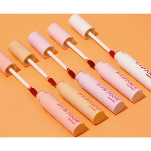 HYNTOOR Brand Macaron Series Matte Lip Glaze 5 Colors Long-lasting and Waterproof Lip Gloss Cloud Air Velvet Liquid Lipstick