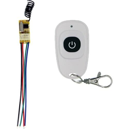 Silent 3.7v 5v 9V 12V Wireless Remote Control Switch Micro Relay Remote Control Switch Lithium Battery Power Supply