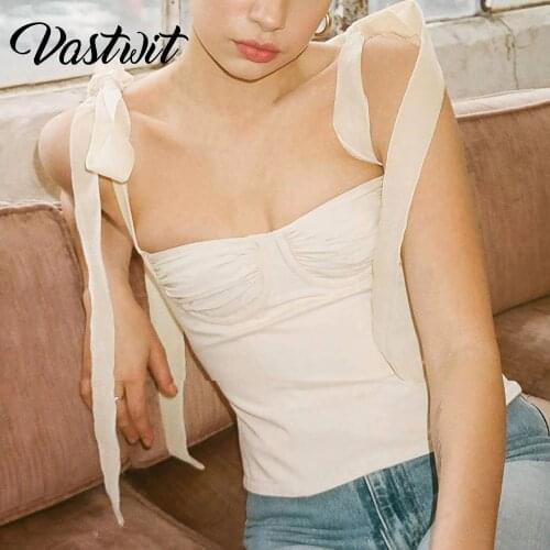 Sweet Mesh Lace Tie Bow Straps Bralette Tank Top Summer Y2k White Sleeveless Camisole Crop Top