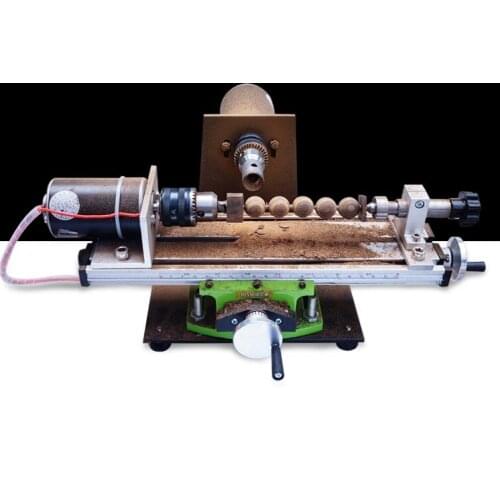 Mini wood bead processing machine household lathe beading machine bead punching machine polishing machine 220V