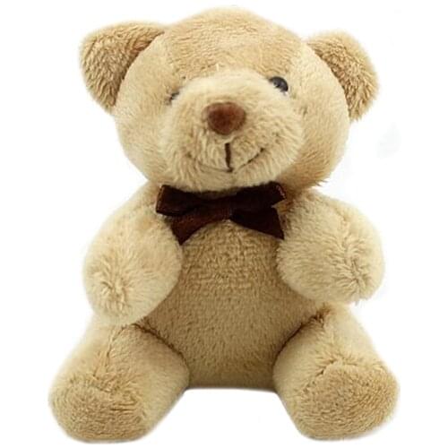 8CM Teddy Bear Cute Plush Toys Car Keychain Holder for Pendant Doll Kids Stuffed Toys Wedding scene decoration Doll K0023