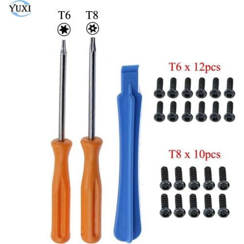 YuXi Game Tools Kit For Xbox One Controller Torx T8H T6 Screwdriver Tear Down Repair Tool with Screws