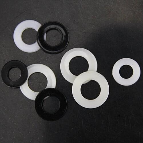 Nylon Gasket Insulated Flat Pad Plastic Washer M2-M12 High Temperature Resistance Preservative Black White