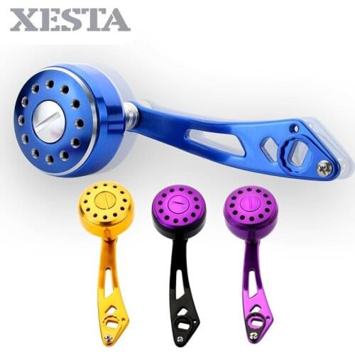 XESTA New Fishing Reel handle with both alloy knob hole 8*5 mm fit for bait casting daiwa reel fishing accessories free shipping