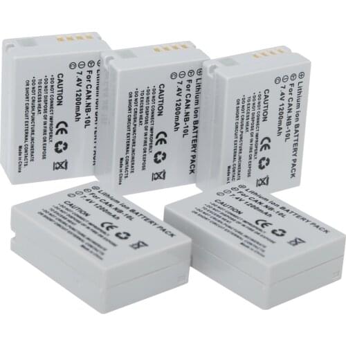 Wholesales 5pcs 7.4V LI-ION batteries NB-10L NB 10L NB10L Rechargeable camera Battery For Canon PowerShot SX40 SX60 HS SX40 z2
