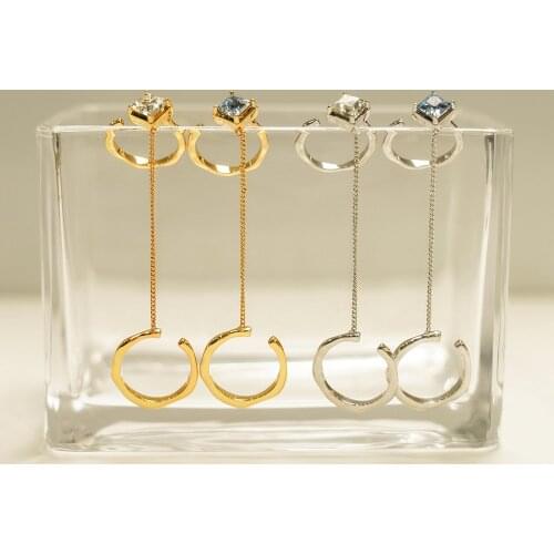 P37 Punk Hip Hop Rings Multi-layer Adjustable Chain Open Rings For Women Party Gift Girl