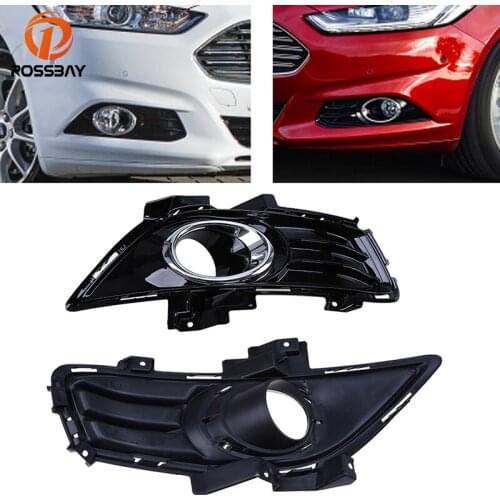POSSBAY Front Bumper Fog Light Grilles for Ford Fusion 2013 2014 2015 2016 Lower Bezel Hole Grille Car Exterior Accessories