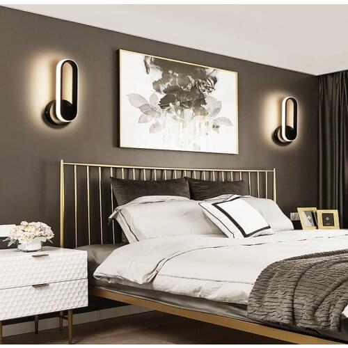 Modern bedroom bedside LED wall lamp living room sofa background lamp aisle corridor lamp ceiling lamp rotatable wall lamp