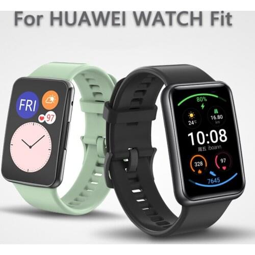 Sport Silicone Watch Strap For Huawei watch Fit smart watch band Replacement Wrist Band Bracelet belt