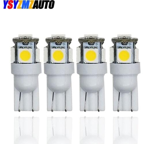 4PCS Car LED T10 5SMD 5050 Luggage Lamp Red/Green/Blue 194 168 W5W Auto Wedge Turn Side Bulbs Marker Clearance Light 12V