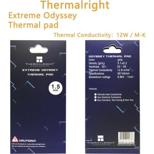 Thermalright Extreme Odyssey Thermal Pad 12.5W/mK use for GPU/RAM/Motherborad/SSD Silicone grease pads 85*45mm Non-conductive