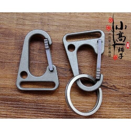 Titanium Buckles EDC Outdoor Tool Titanium Alloy Keychain Buckle Tiranium Buckle Key Ring Car Accessories