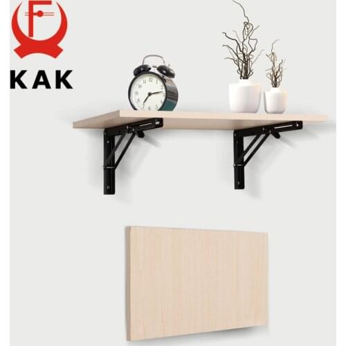 KAK 2PCS Triangle Bracket Wall Bracket Folding Angle Bracket Adjustable Wall Mounted Table Shelf Bracket Furniture Hardware