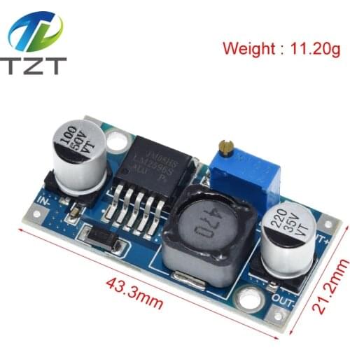 TZT Ultra-small LM2596 power supply module DC / DC BUCK 3A adjustable buck module regulator ultra LM2596S 24V switch 12V 5V 3V