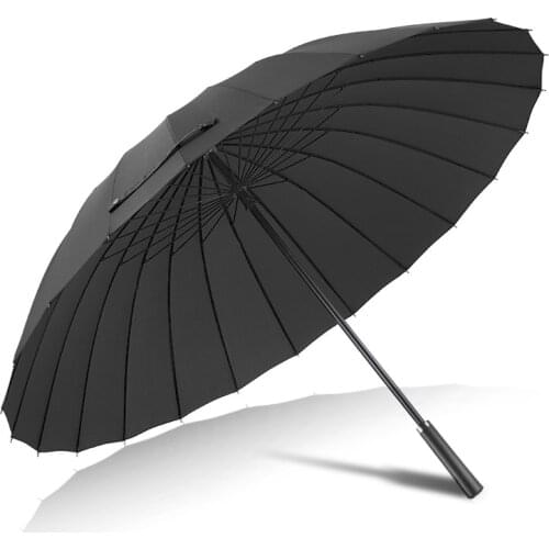 High-quality 24 Bone Umbrella Man Women Long-handled Manually Windproof Outdoor Big Sunny Rain Umbrella