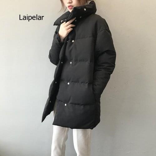 Woman Parkas Plus Size Clothing for Women Jacket Beige Black Cotton Casual Warm 2020 Fashion Button Long Winter Coat