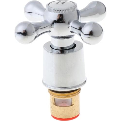 1Set Copper Cross Handle Bath Sink Faucet Handle for Kitchen Bathroom Sink Water Faucet Mixer Accessories Kit