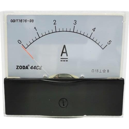 1PC 44C2-A 1A 1.5A 2A 3A 5A 10A DC Direct Analog Meter Panel AMP Current Ammeters Gauge Pointer Ammeter 100*80MM Amperimetro DC