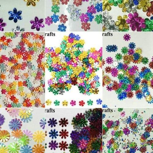 25gram/Lot.15 design different shape flower sequins Craft material Kindergarten arts and crafts DIY toys beads toys Wholesale