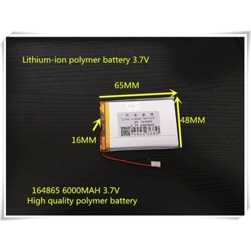 3.7V 6000mAH 164865 Polymer lithium ion / Li-ion battery for tablet pc,GPS,power bank,MP4,MP3