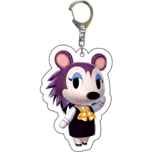 Animal Crossing Acrylic Keychain Cosplay Fashion Cartoon Jewelry Accessories Cute Shaped Pendants Keyring