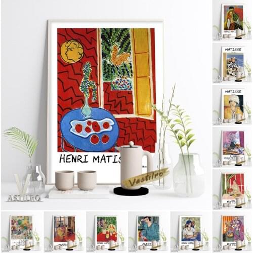 Henri Matisse Expressionism Exhibition Museum Poster Robe Violette Et Anemones Art Print Wall Picture Abstract Canvas Home Decor