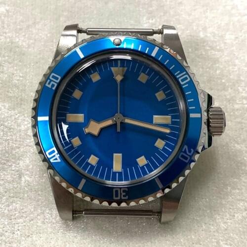 Automatic Watch 39.5mm Japanese NH35 Movement 1960 Mens Vintage Acrylic Luminous Hand Stainless Steel Case