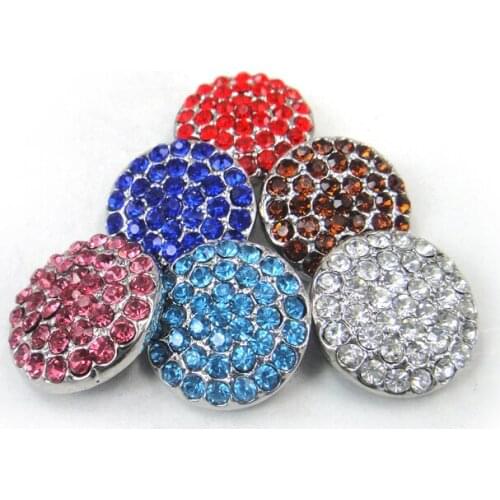 Free shipping hot selling 1.8-2cm shiny full small rhinestone decoration alloy charm DIY button metal charms