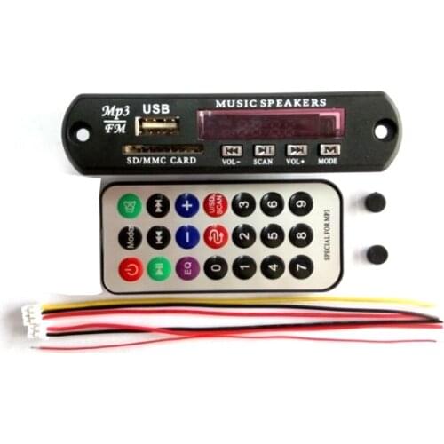 High Quality Wireless Bluetooth 12V MP3 WMA Decoder Board Audio Module USB TF Radio For Car Audio accessory