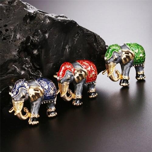 Animal Enamel Crystal Elephant Brooch Pin Women Costume Bouquet Pin Jewelry 3cm*2.7cm/1.2in*1.1in