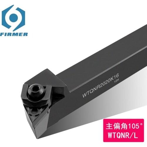 CNC Lathe Tool Holder WTQNR2020K16 / WTQNL2525M16 External Turning Tool Holder Lathe Cutter Bar Angle 105° For 1604 Inserts