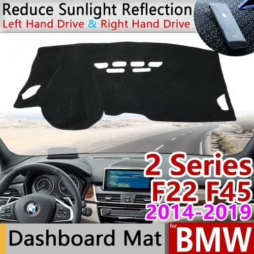 For BMW 2 Series F22 F45 Coupe Gran Active Tourer Anti-Slip Anti-UV Mat Dashboard Cover Pad Dashmat Carpet Accessories 218i 220i