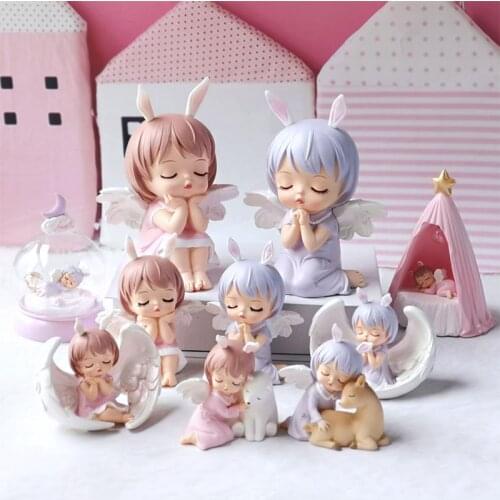 Angel Birthday Cake Decoration Tool ROTOCAST Cake Topper Accessories Suppliers For Party Celebrations Car Decor Baby Girls Gift